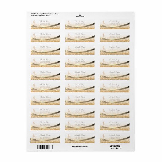 Elegante moderne Gold Glittery Bokeh, High Heels (Vorne)