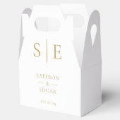 Elegante Moderne Gold Monogram Wedding Geschenkschachtel (Geöffnet)