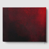 Elegante Moderne Gold Red Black Wedding Gästebuch (Rückseite)