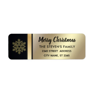 Elegante moderne Gold / schwarze Weihnachtsschneef