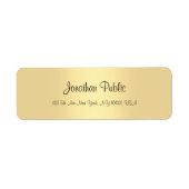 Elegante moderne Gold Simple Template Calligraphy (Vorne)