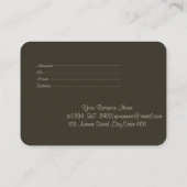 Elegante moderne Gold-Tropfen Rabattkarte (Rückseite)