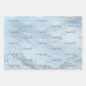 Elegante moderne Gold- und Blautöne Geschenkpapier Set (Vorderseite 3)