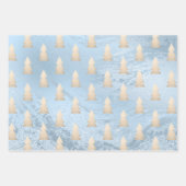 Elegante moderne Gold- und Blautöne Geschenkpapier Set (Vorderseite 2)