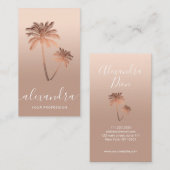 Elegante moderne Gold- und Kupferpalmen mit minima Visitenkarte (Vorne/Hinten)