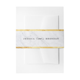 Elegante moderne Gold Wedding Einladung Bly Band