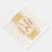 Elegante, moderne Gold Weißharte Glaskollektion Serviette (Ecke)