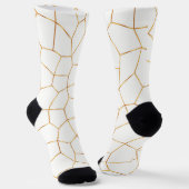 Elegante, moderne Gold Weißharte Glaskollektion Socken (Gewinkelt)