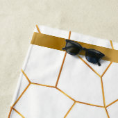 Elegante, moderne Gold Weißharte Glaskollektion Strandtuch (Beispiel)