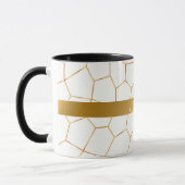 Elegante, moderne Gold Weißharte Glaskollektion Tasse (Links)