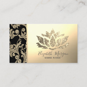 Elegante moderne Gold-Wirbel, Lotus Visitenkarte
