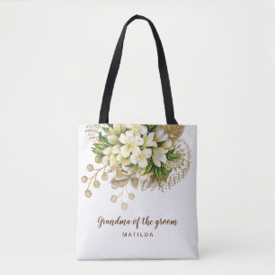 Elegante moderne goldene Blumen-Oma des Bräutigams Tasche