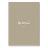 Elegante Moderne goldene Botanische Hochzeit Tischnummer (Rückseite)