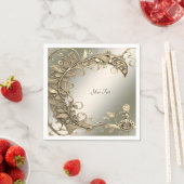 Elegante Moderne Goldene Dekorative Napkins Serviette (Beispiel)