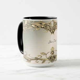 Elegante moderne goldene dekorative Tasse