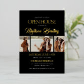 Elegante Moderne Goldene Foil Abschluss Einladung (Stehend vorne)