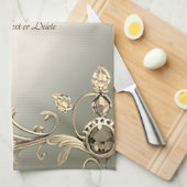 Elegante moderne, goldene Küchenhandtücher Geschirrtuch (Viertel Falte)