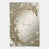 Elegante moderne, goldene Küchenhandtücher Geschirrtuch (Vertikal)