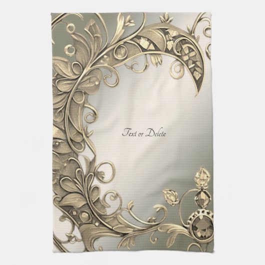 Elegante moderne, goldene Küchenhandtücher Geschirrtuch (Vertikal)