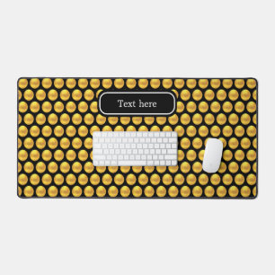 Elegante moderne goldene Punkte und Text auf Schwa Schreibtischunterlage