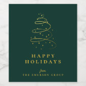 Elegante Moderne Goldene Sterne Weinetikett (Einzelnes Label)