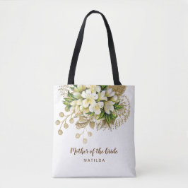 Elegante, moderne Goldflora Mutter der Braut Tasche