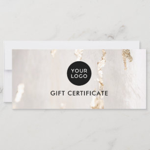 Elegante moderne Goldfolie-Geschenkgutschein