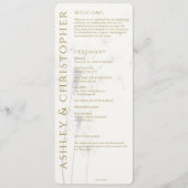 Elegante Moderne Goldhochzeit Programm (Vorderseite)