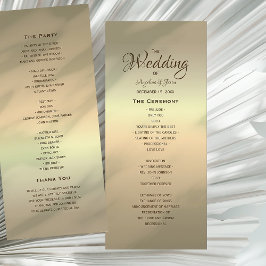 Elegante Moderne Goldhochzeit Programm