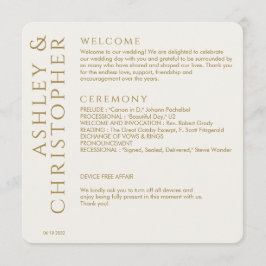 Elegante Moderne Goldhochzeit Programm