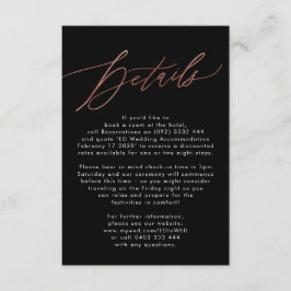 Elegante, moderne Goldkalligrafie RSVP Karte