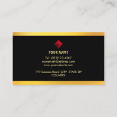 Elegante Moderne Goldmedaille Visitenkarte (Rückseite)