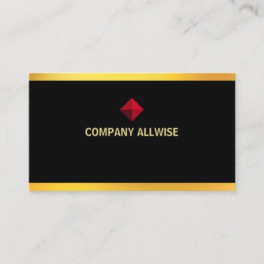 Elegante Moderne Goldmedaille Visitenkarte (Vorderseite)