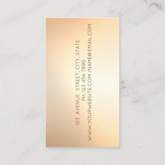 Elegante Moderne, Goldmikrophon, Musiklehrer Visitenkarte (Rückseite)