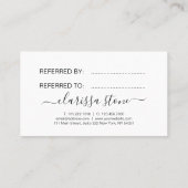 Elegante, moderne Goldschere der Rose Empfehlungskarte (Rückseite)