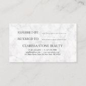 Elegante, moderne Goldschere der Rose Empfehlungskarte (Rückseite)