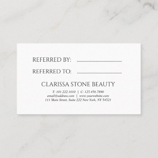 Elegante, moderne Goldschere der Rose Empfehlungskarte (Rückseite)