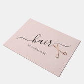 Elegante, moderne Goldschere der Rose Fußmatte (Schrägansicht)