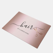 Elegante, moderne Goldschere der Rose Fußmatte (Schrägansicht)