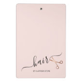 Elegante, moderne Goldschere der Rose Mini Klemmbrett (Rückseite)