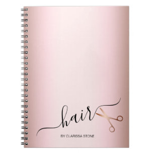 Elegante, moderne Goldschere der Rose Notizblock