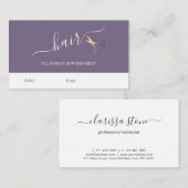 Elegante, moderne Goldschere der Rose Terminkarte (Vorne/Hinten)