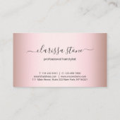 Elegante, moderne Goldschere der Rose Treuekarte (Rückseite)