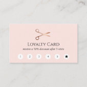 Elegante, moderne Goldschere der Rose Treuekarte (Vorderseite)