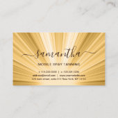 Elegante moderne Goldsprühtans Visitenkarte (Rückseite)
