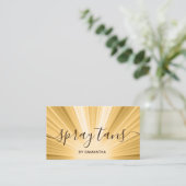 Elegante moderne Goldsprühtans Visitenkarte (Stehend Vorderseite)