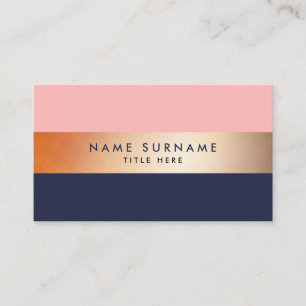 Elegante moderne Goldstreifen-Blau-Visitenkarte Visitenkarte