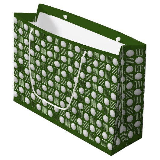 Elegante Moderne Golf Ball & T-Shirt Green Große Geschenktüte (Vorderseite Schrägansicht)