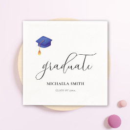 Elegante Moderne Graduate Cap Graduation Party Serviette