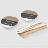 Elegante moderne, graue Beige Keepake-Hochzeit Fächer (Non-assembled)